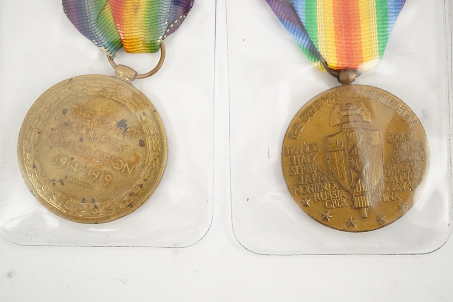 Nineteen First World War allied nations Victory Medals